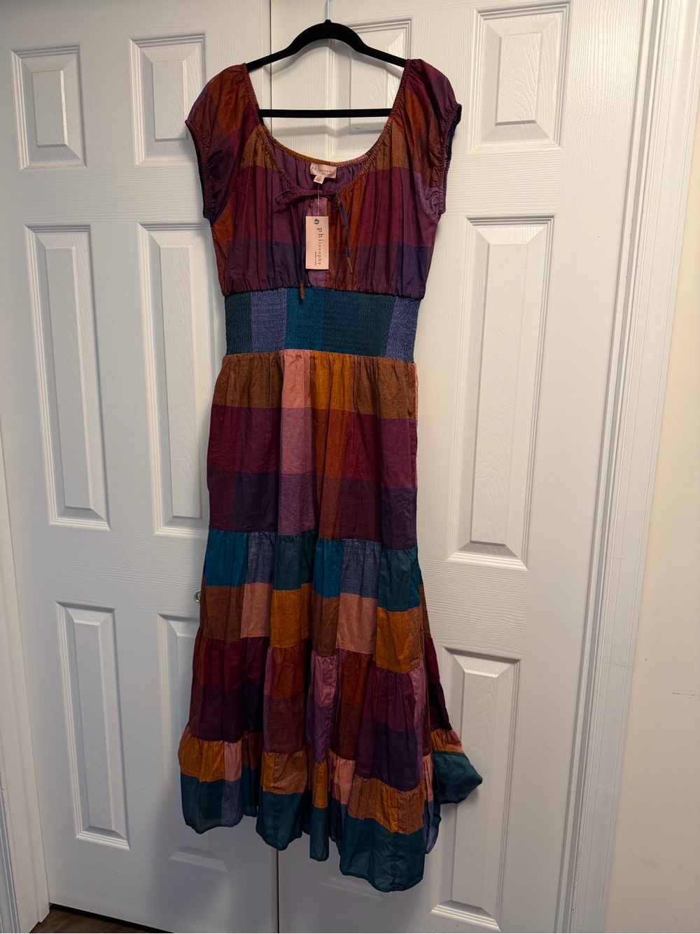 Philosophy Plaid Tier Peasant Dress